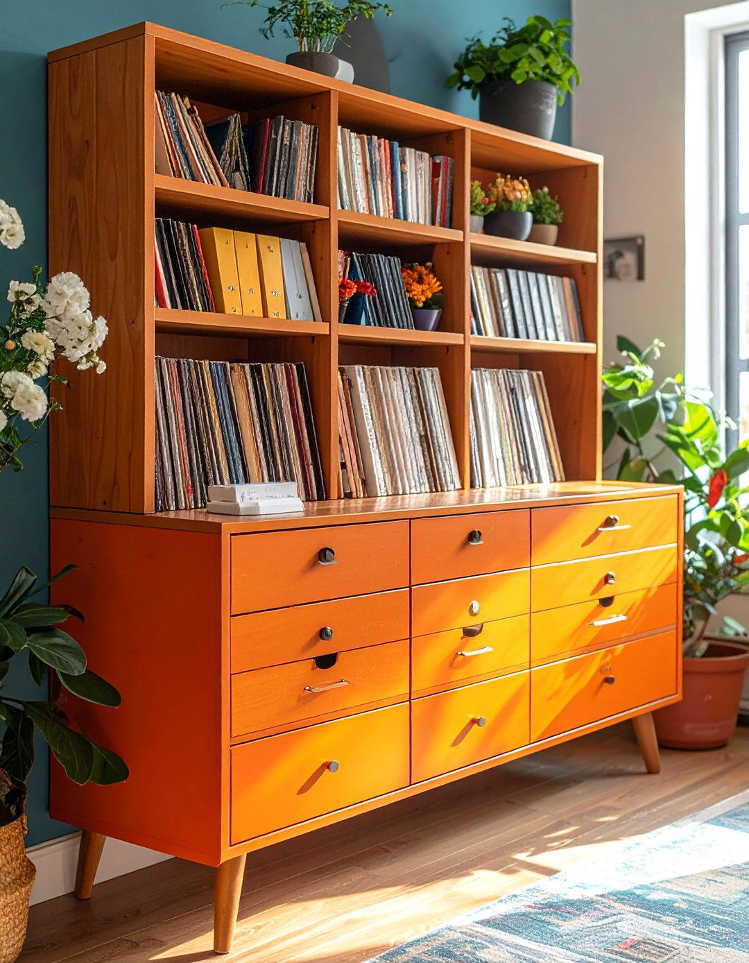 Sliding Record Drawers - 20 Vinyl Record Storage Ideas