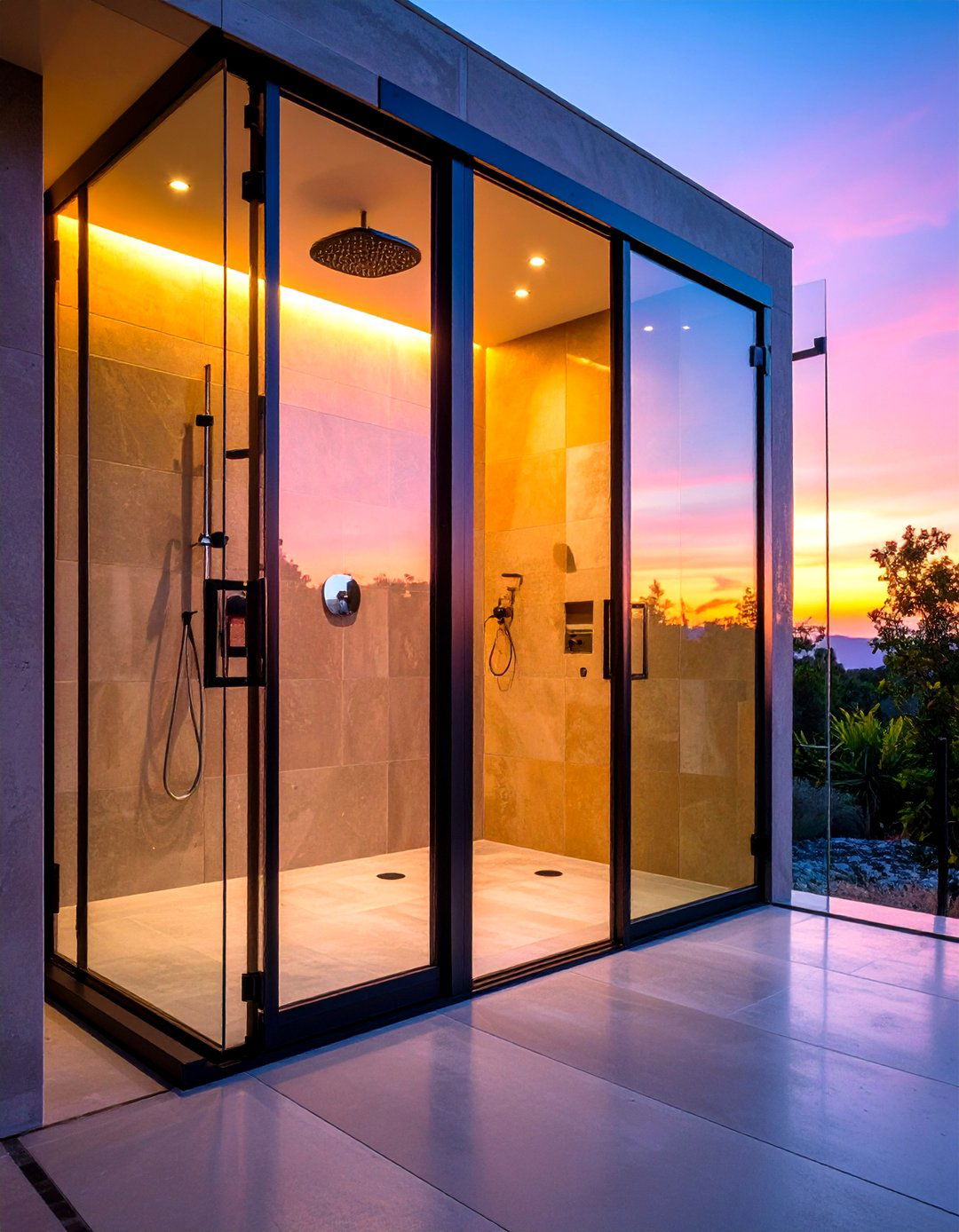 Sliding or Pocket Shower Doors - 20 Small Shower Ideas