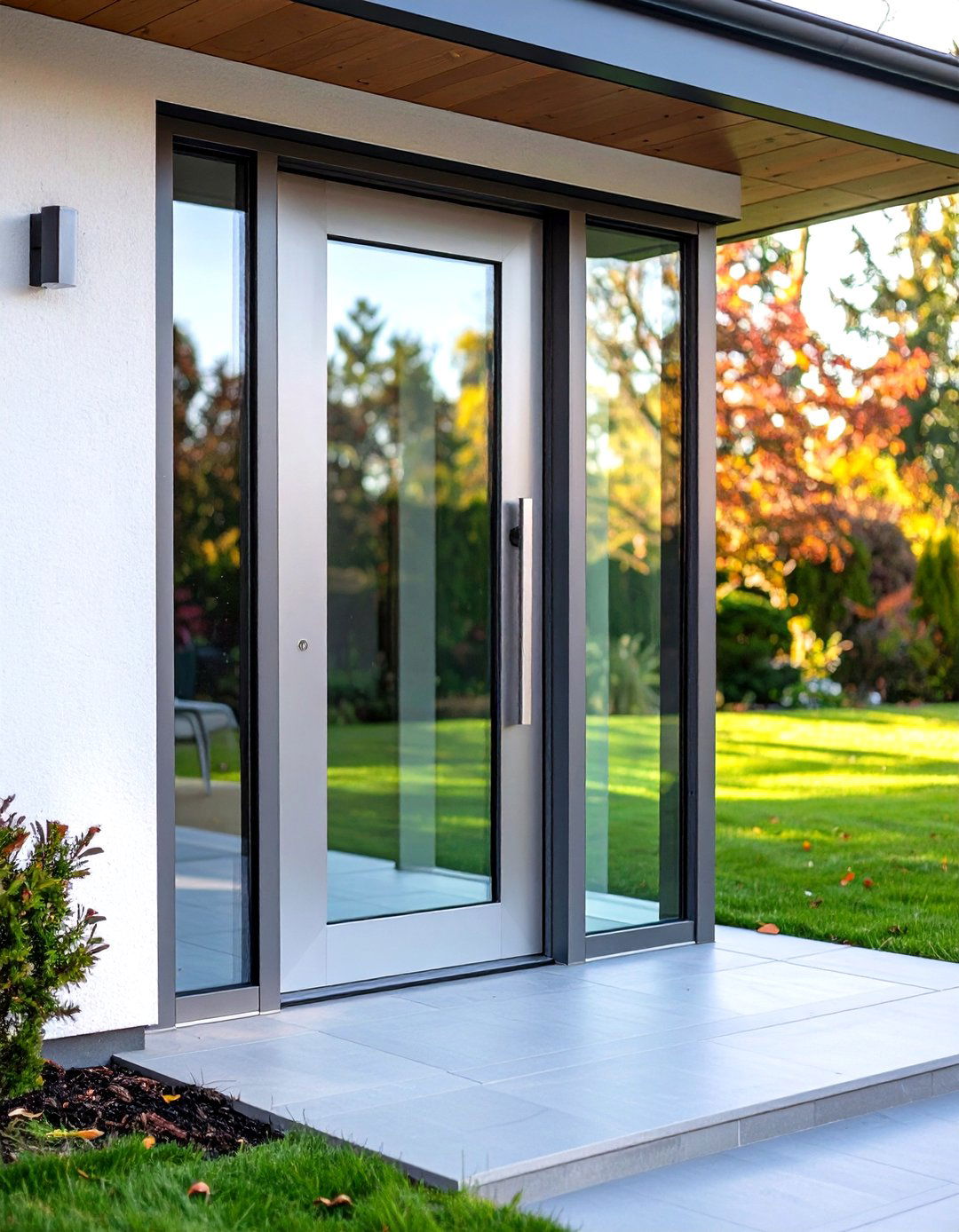 Slim Aluminum Frame Glass Front Doors Embrace Minimalism - 20 Glass Front Doors Ideas