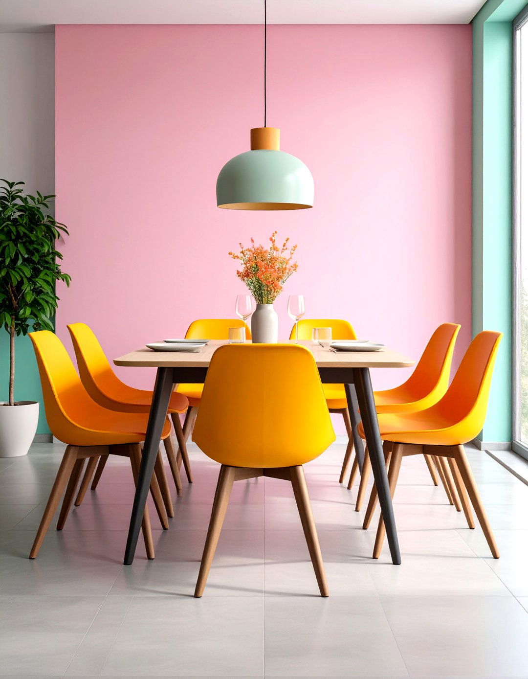 Slim Armless Chairs - 20 Small Dining Room Ideas
