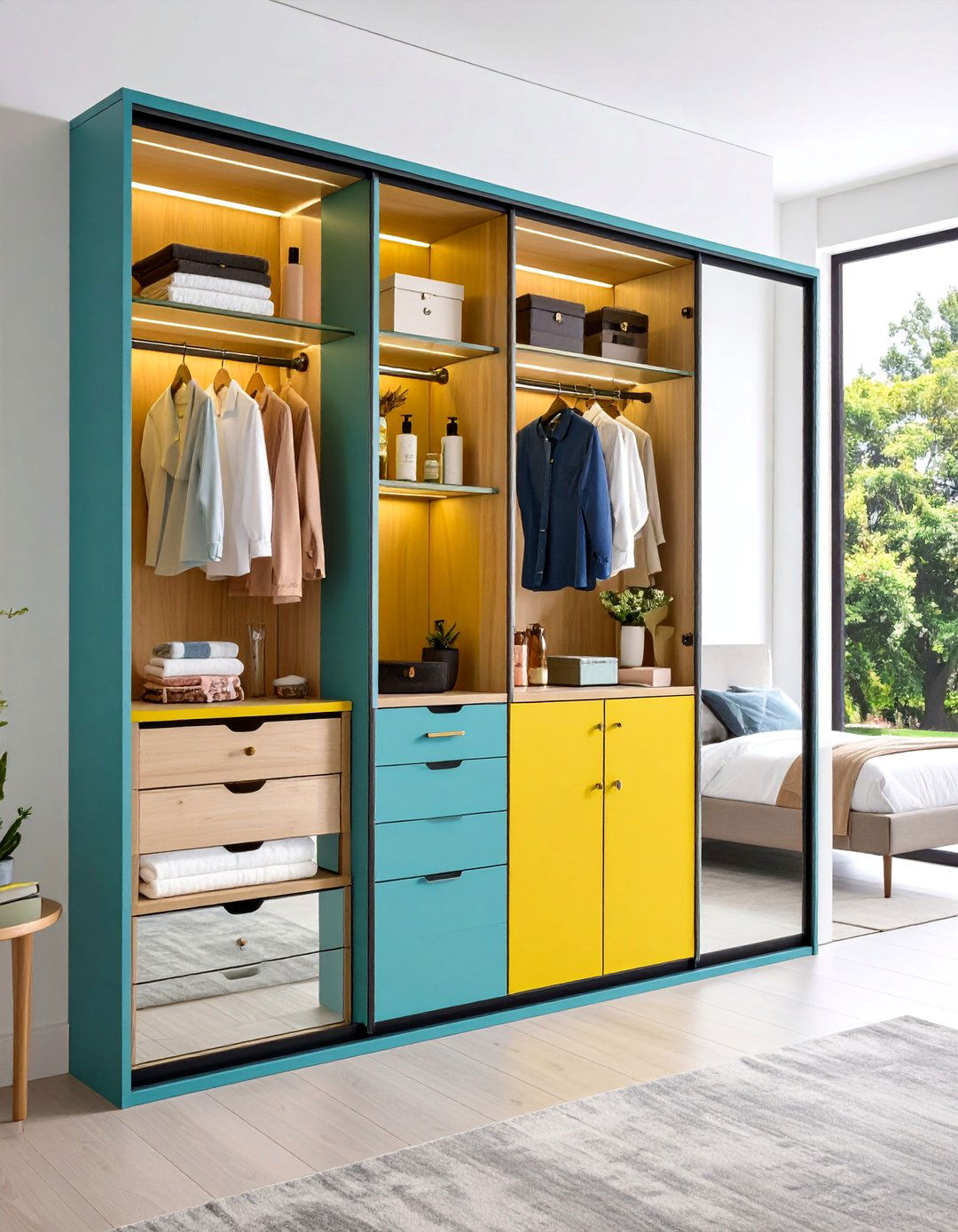 Slim Behind Door Shelving Tackles Toiletries and Tech - 20 Bedroom Shelving Ideas