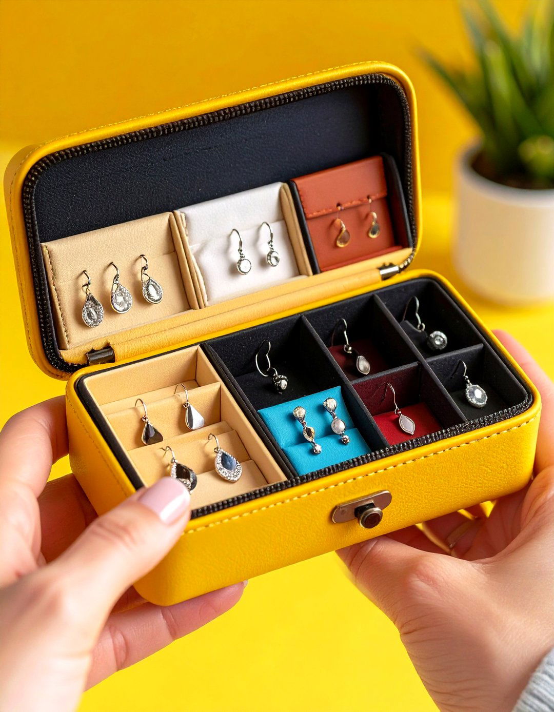 Slim Travel Case Earring Storage Wallet - 20 Earring Storage Ideas