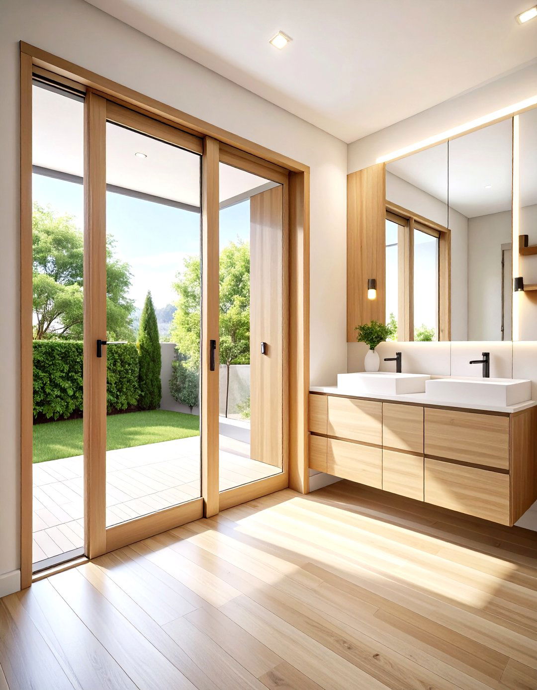 Slimline Sliding Door to Gain Elbow Room - 20 Downstairs Toilet Ideas