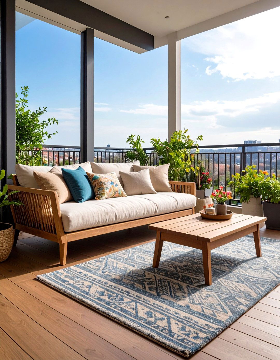 Slipcovered Daybed - 20 Second Story Balcony Ideas