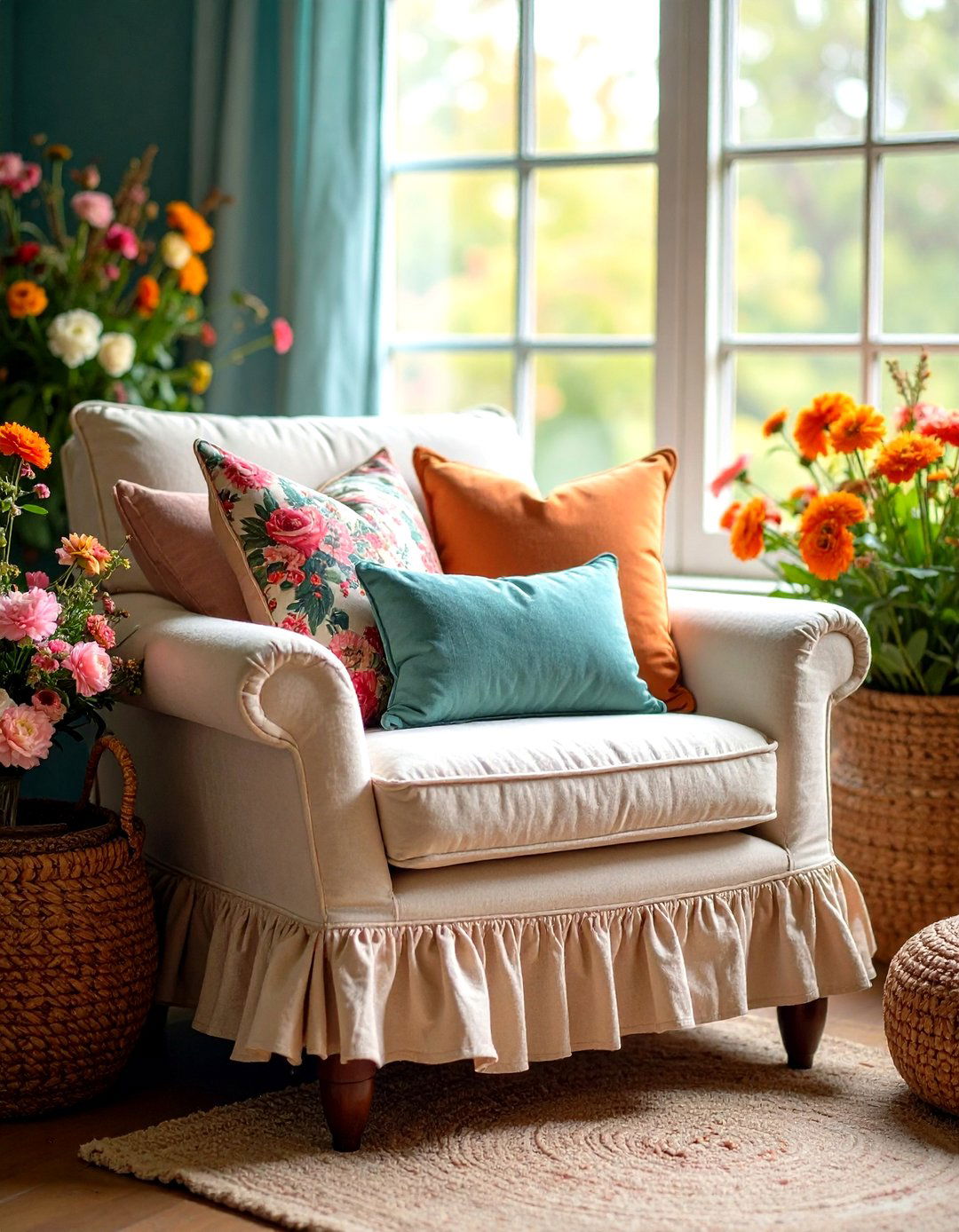 Slipcovered Seating - 20 Shabby Chic Bedroom Ideas