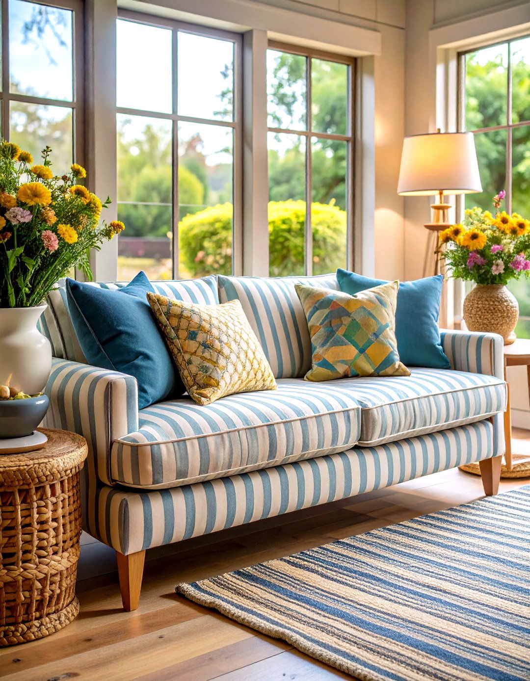 Slipcovered Sofa Keeps the Farmhouse Living Room Relaxed - 20 Farmhouse Living Room Ideas