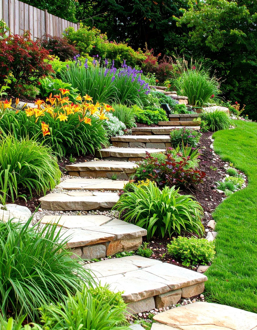 Slope Garden Perennial Flower Bed - 20 Perennial Flower Bed Ideas
