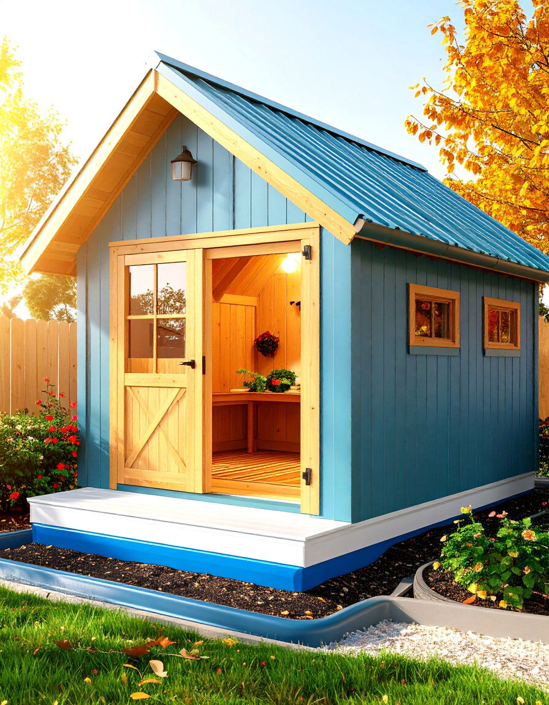 Sloped Floor Duck House With Central Drain Channel - 20 Duck House Ideas
