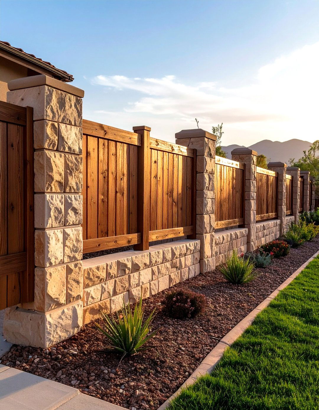 Slump Block Concrete Fence - 20 Concrete Block Fence Ideas
