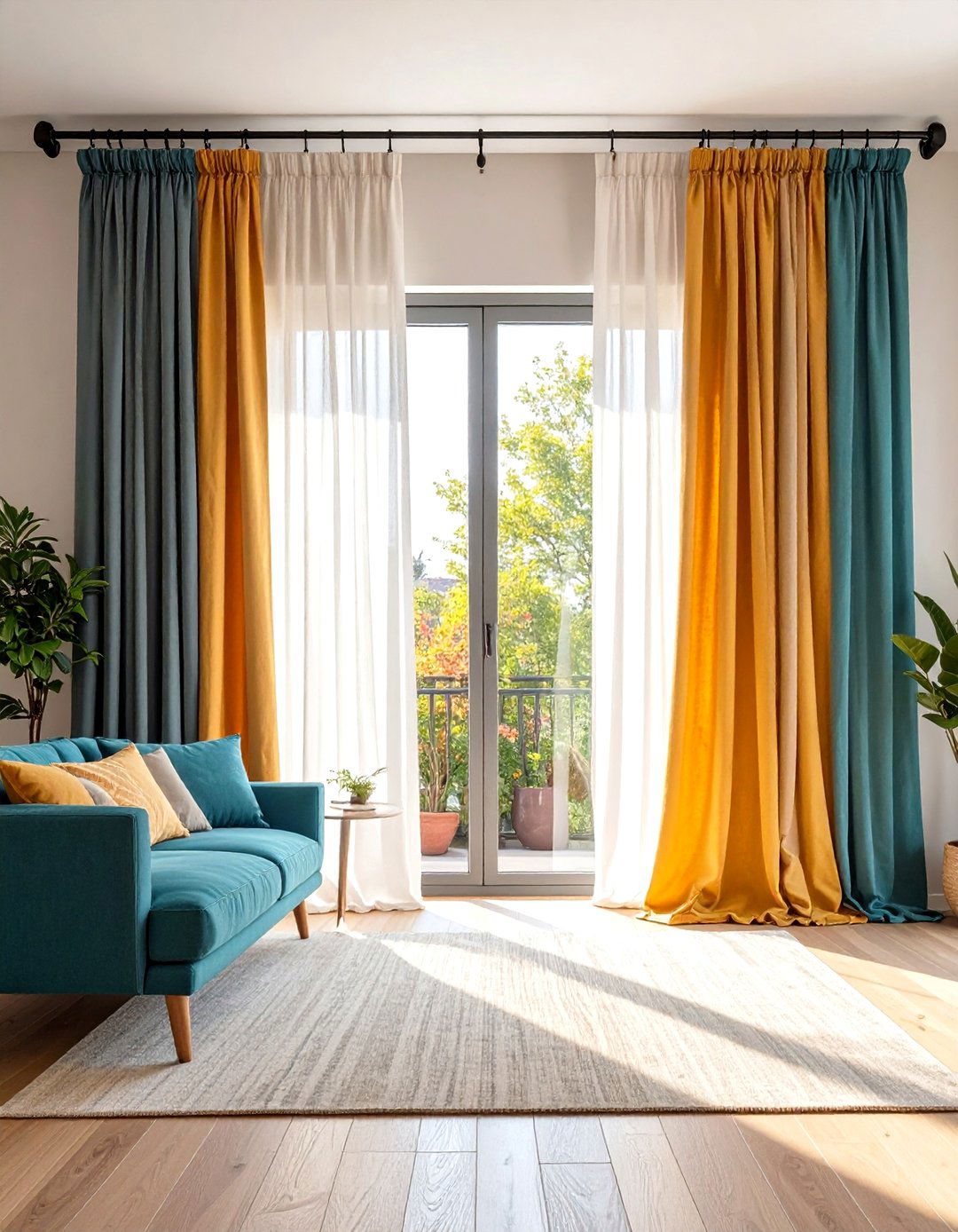 Small Apartment Floor to Ceiling Curtain Divide - 20 small apartment decorating ideas