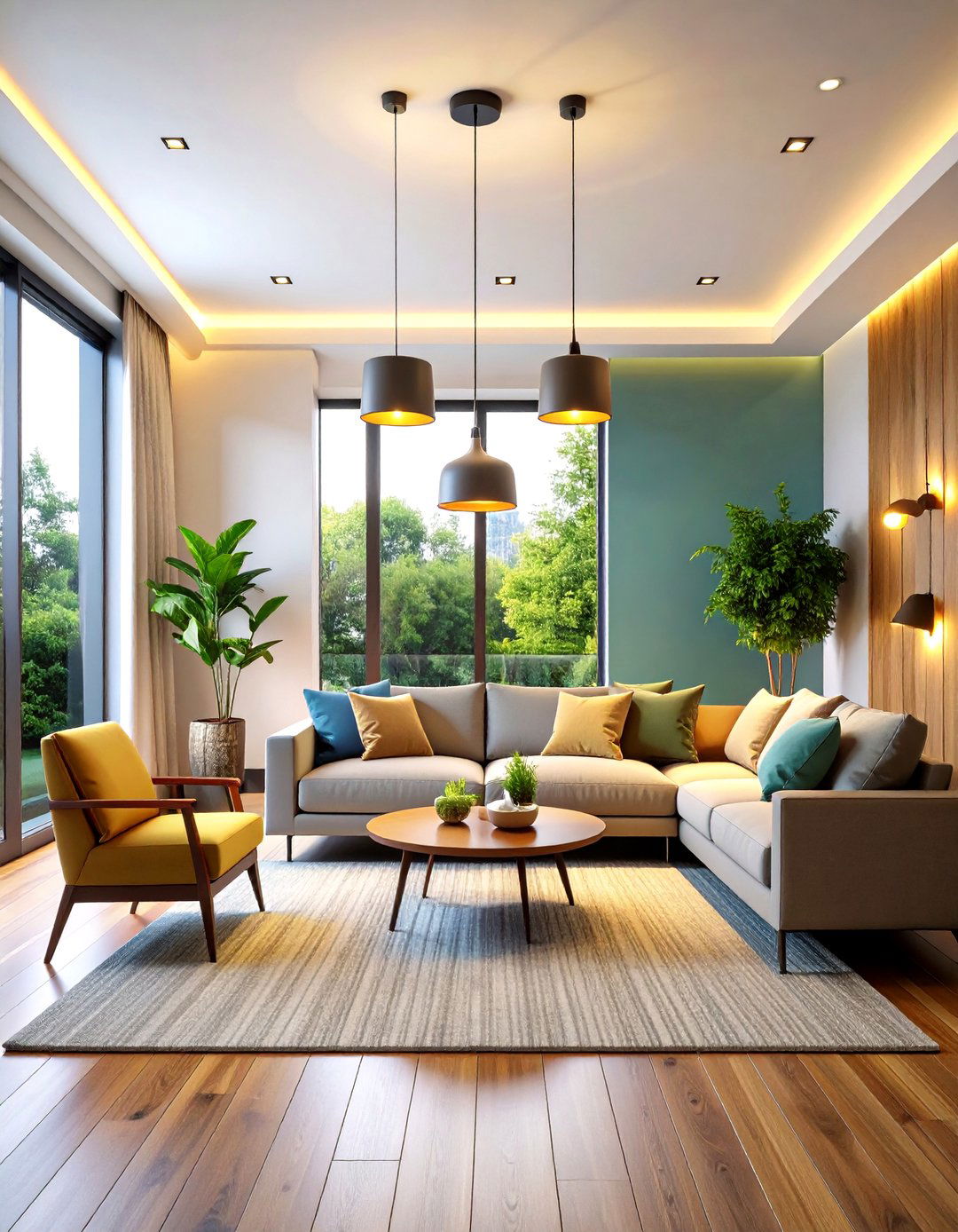 Small Apartment Layered Lighting Plan - 20 small apartment decorating ideas