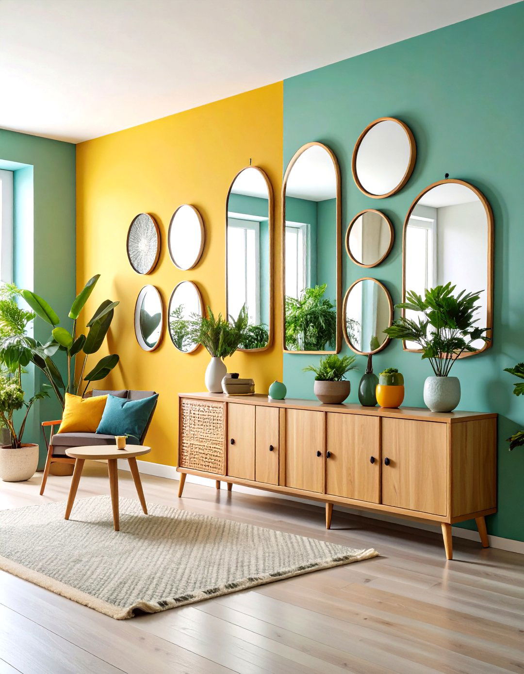Small Apartment Mirror Gallery to Magnify Light - 20 small apartment decorating ideas