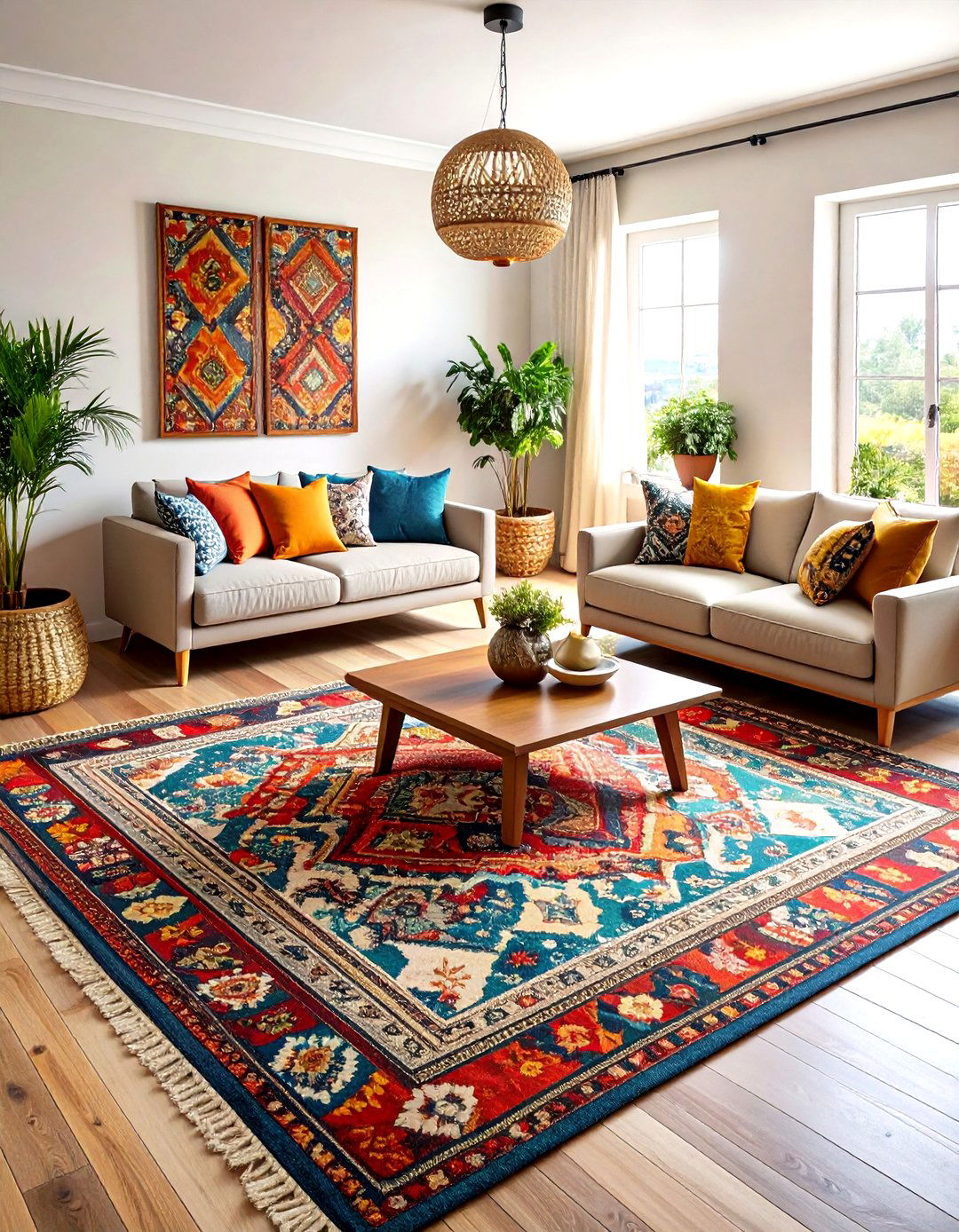 Small Apartment Zoning With Area Rugs - 20 small apartment decorating ideas