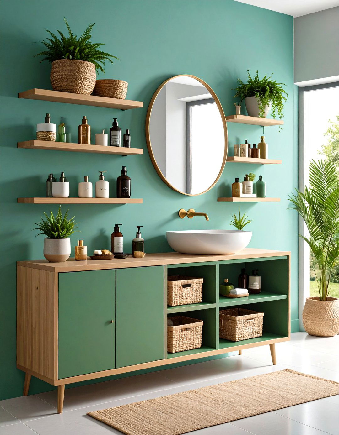 Small Bathroom Open Vanity Shelving Accessibility - 20 Small Bathroom Shelving Ideas