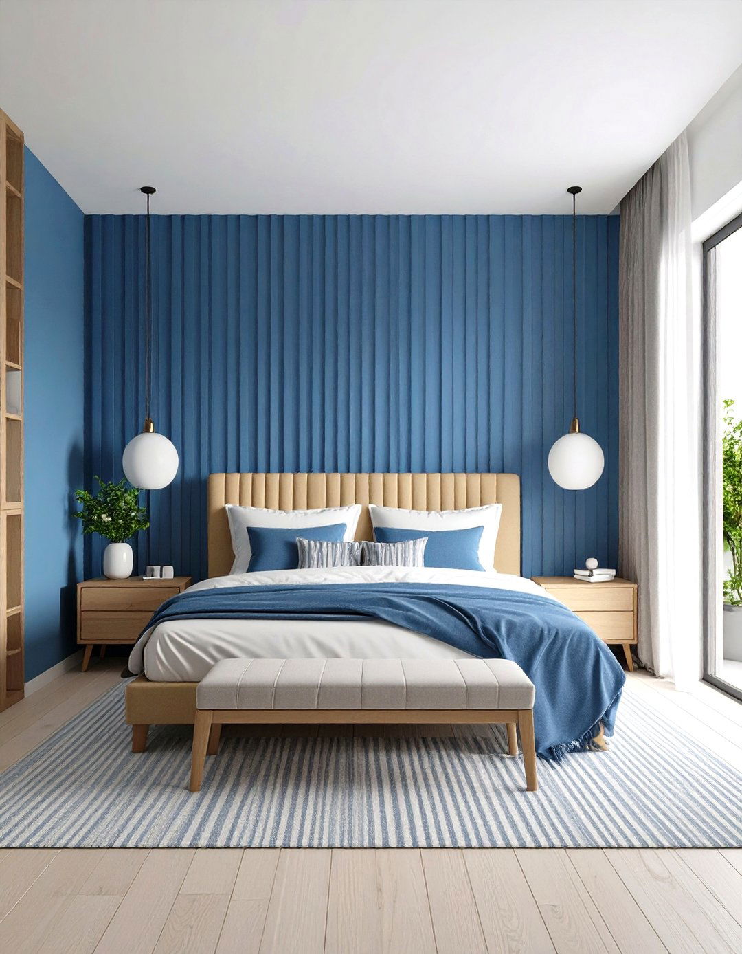 Small Guest Room Vertical Stripe Accent - 20 small guest room ideas