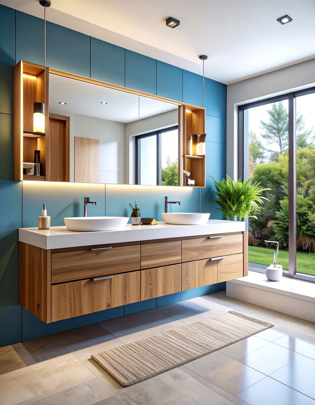 Small Master Bathroom Floating Vanity Minimalist Design - 20 Small Master Bathroom Ideas