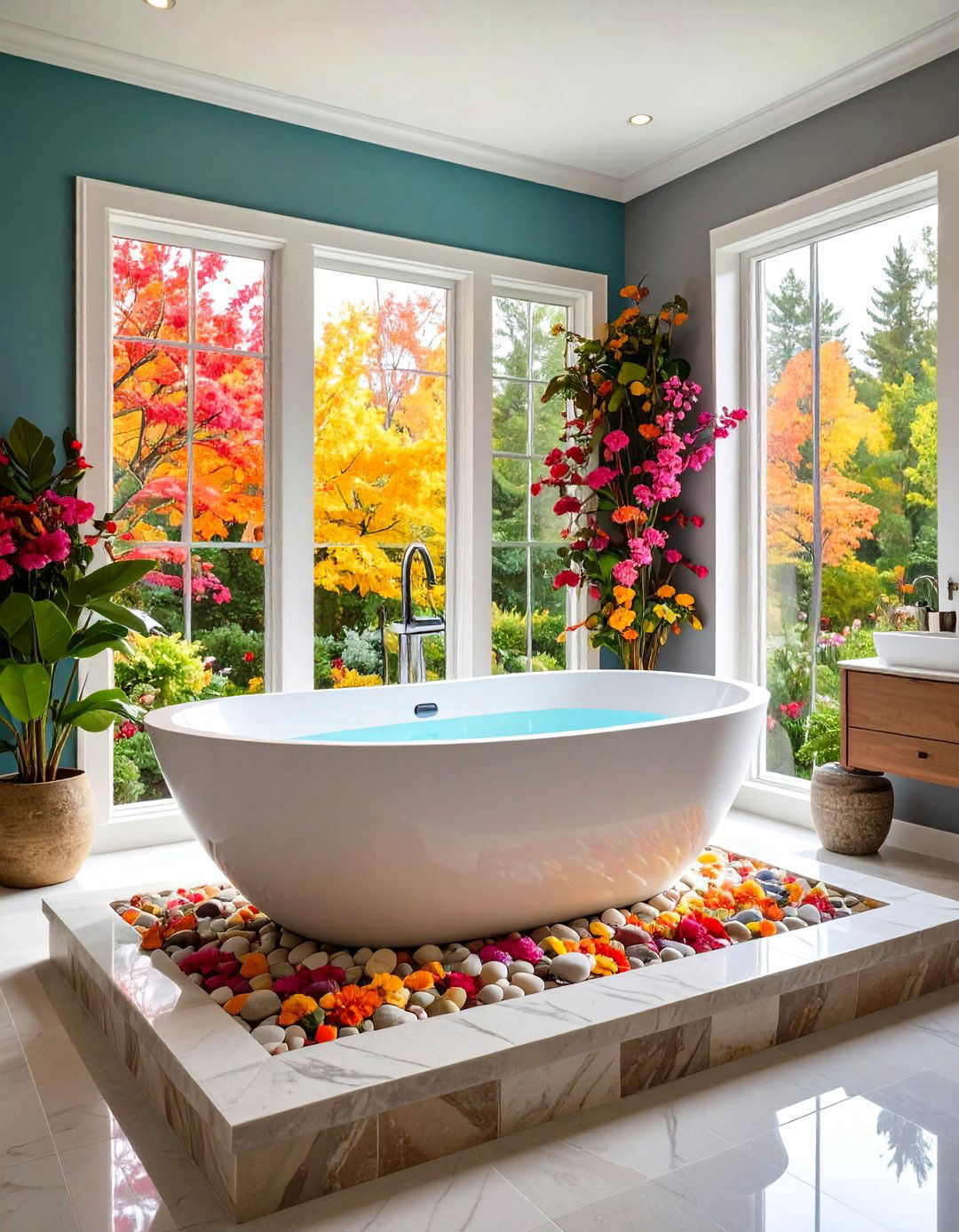 Small Master Bathroom Freestanding Tub Focal Point Design - 20 Small Master Bathroom Ideas