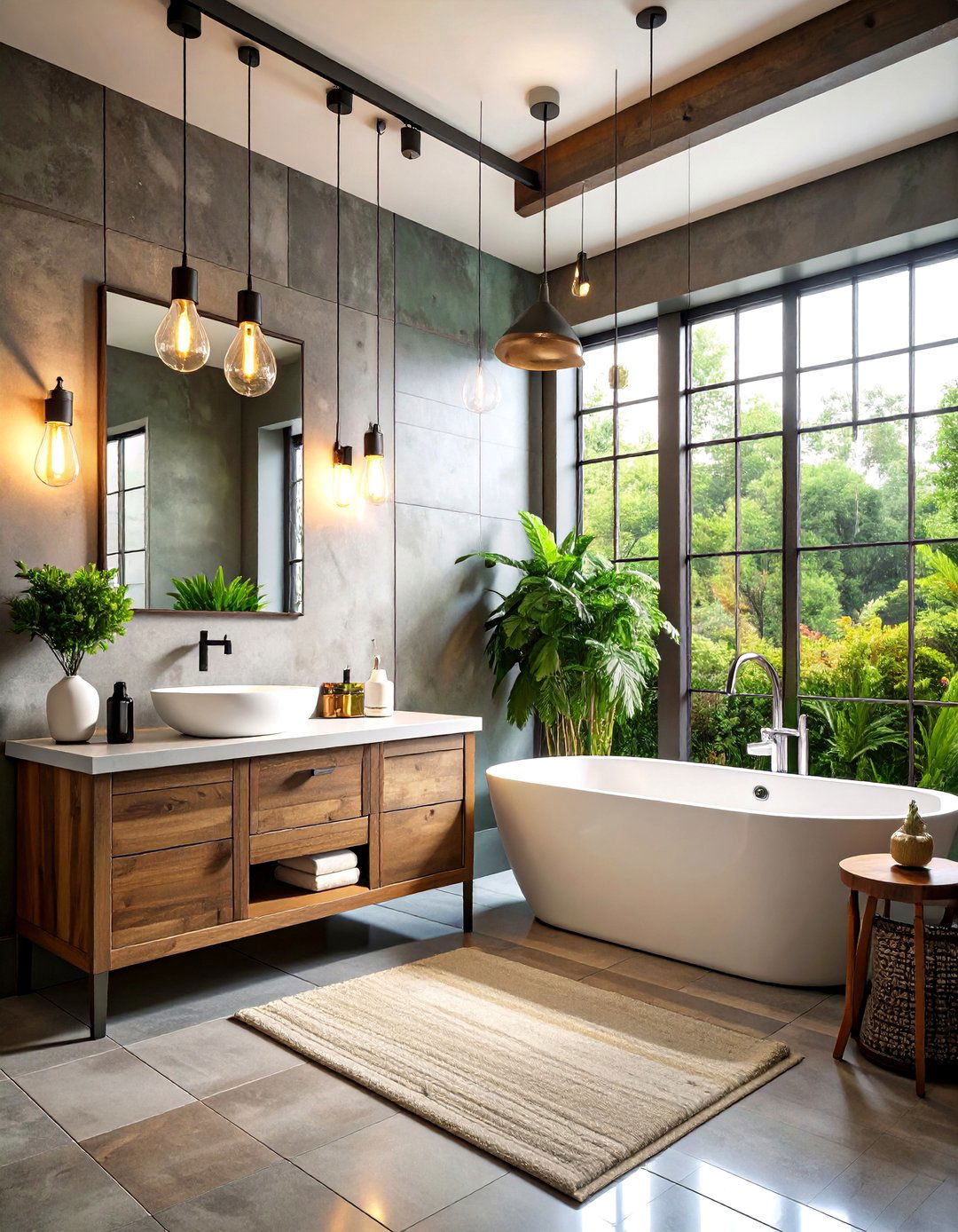 Small Master Bathroom Industrial Chic Style Design - 20 Small Master Bathroom Ideas