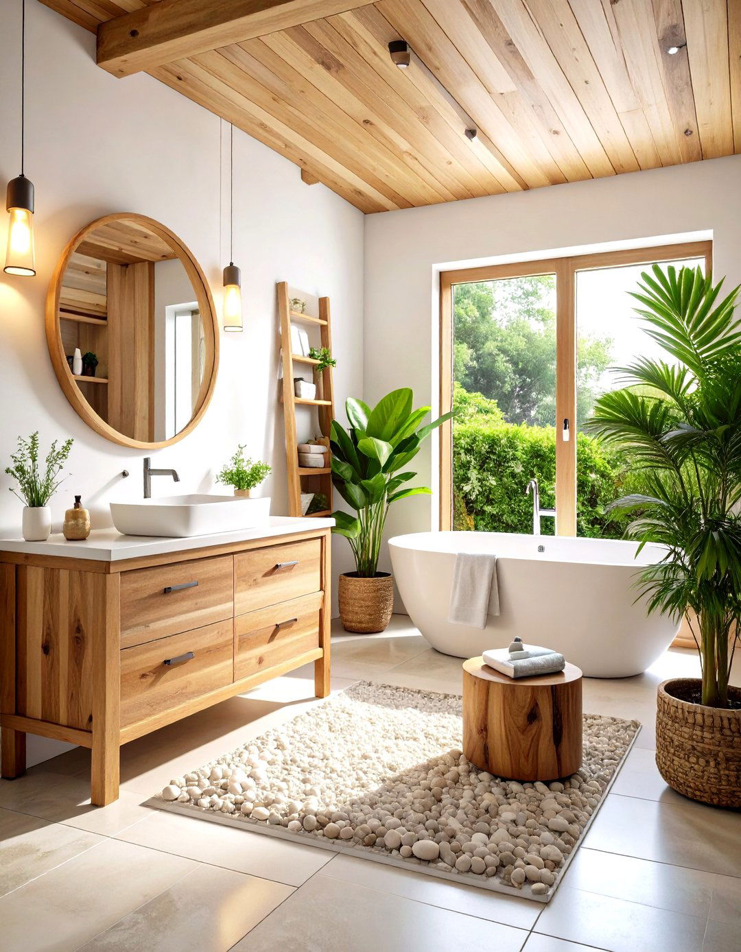 Small Master Bathroom Natural Materials Biophilic Design - 20 Small Master Bathroom Ideas