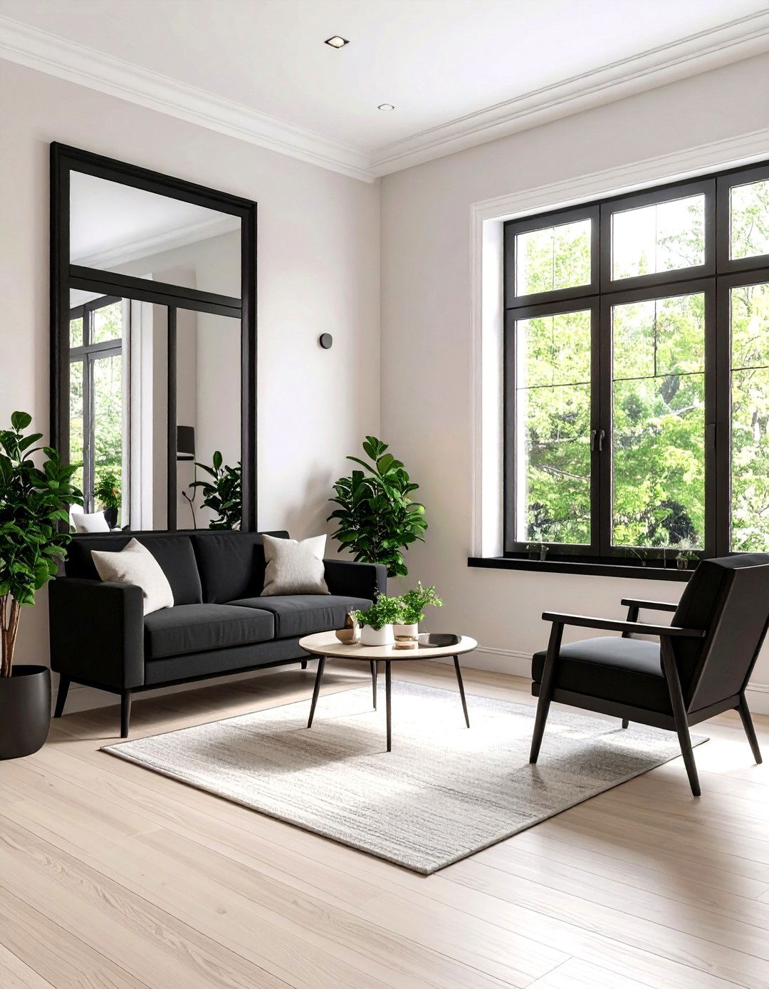 Small Room Illusions with Black Trim - 20 Black Trim Interiors