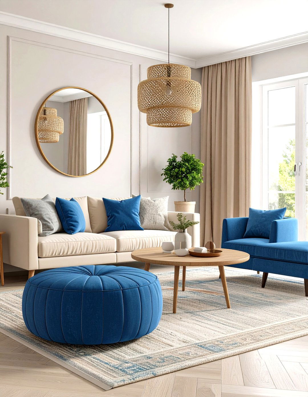 Small Space Blue and Beige Living Room Optimization - 20 blue and beige living room ideas