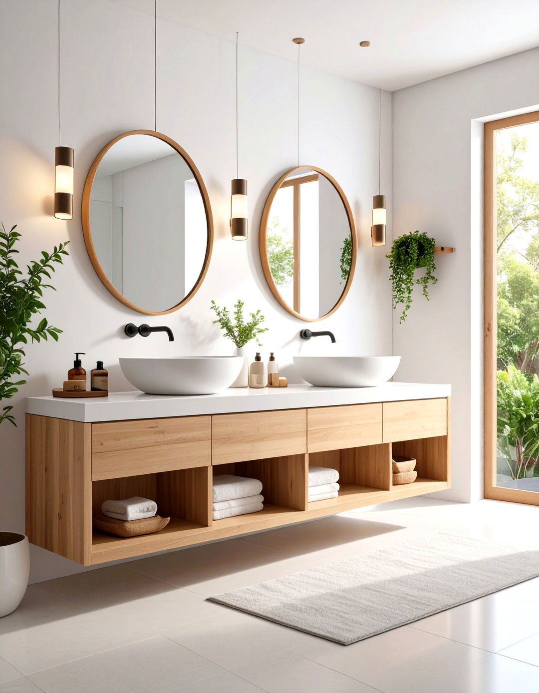 Small Space Double Vanity That Maximizes Corners - 20 Double Vanity Bathroom Ideas