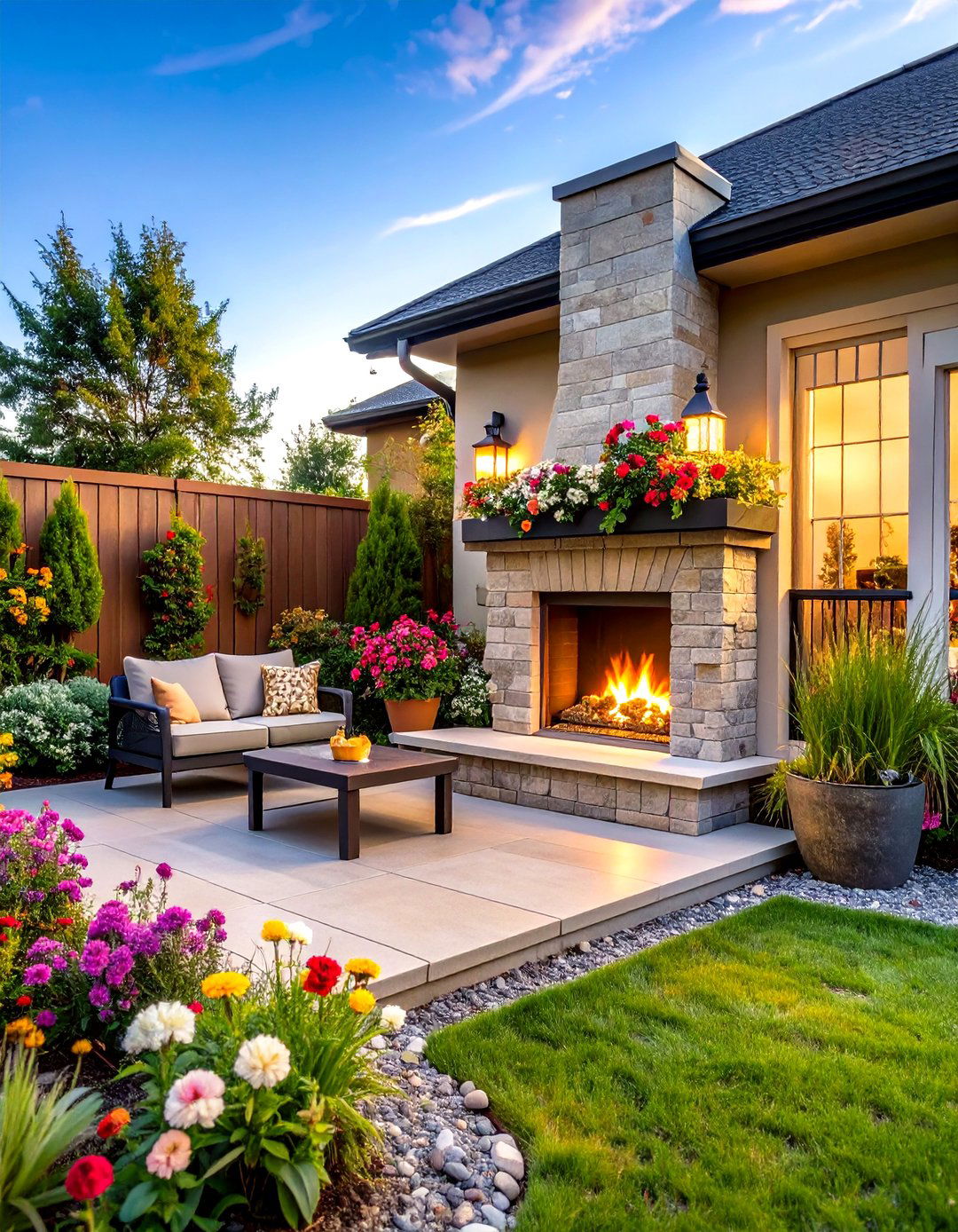 Small Space Outdoor Corner Fireplace - 20 Outdoor Corner Fireplace Ideas
