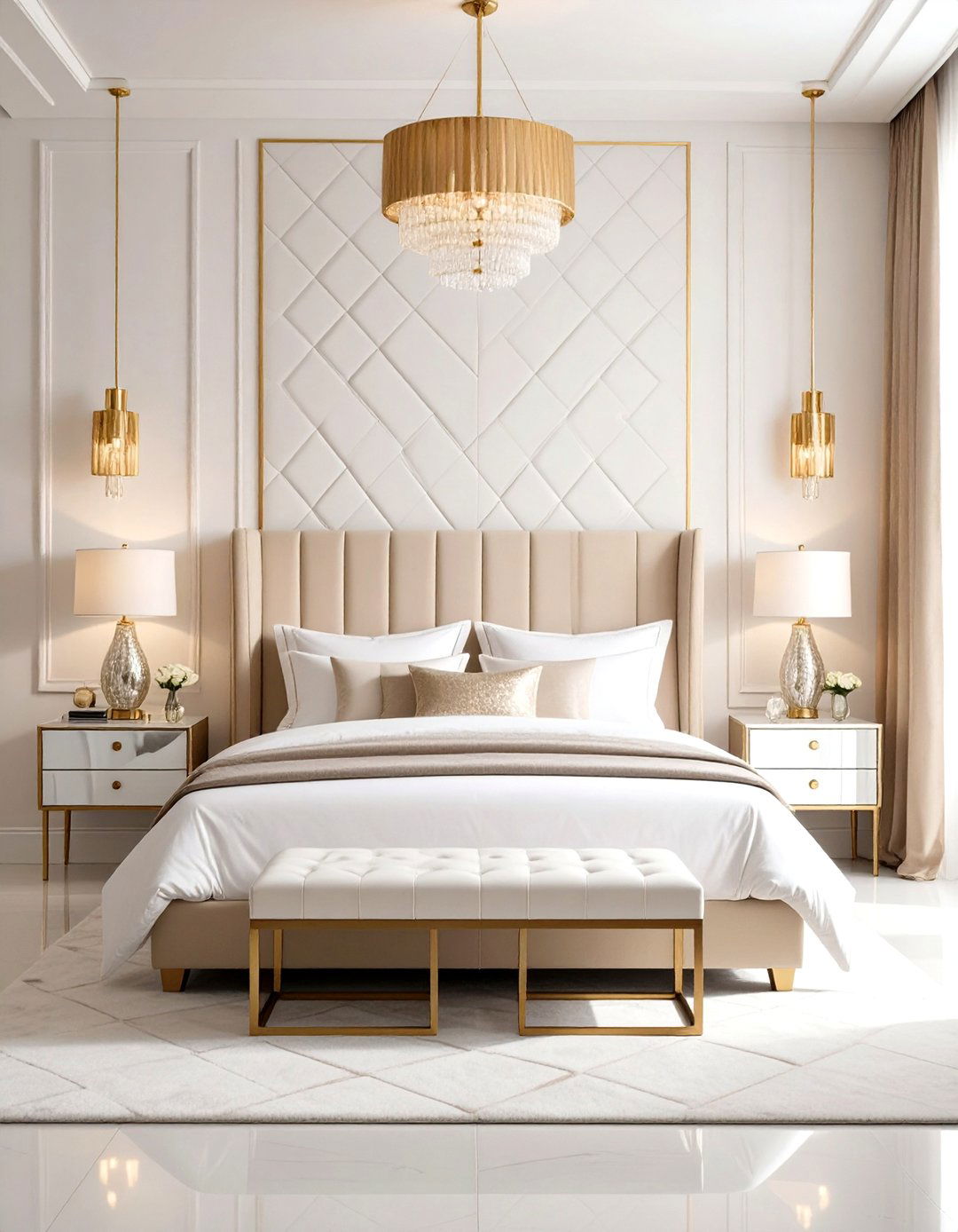 Small White Bedroom Art Deco Glamour Revival - 20 Small White Bedroom Ideas