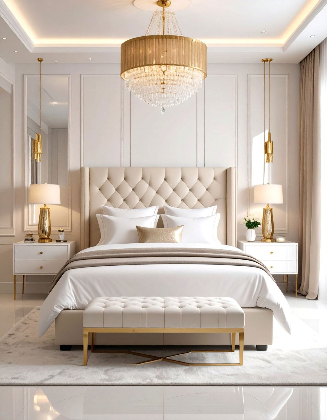 Small White Bedroom Contemporary Luxury Suite - 20 Small White Bedroom Ideas
