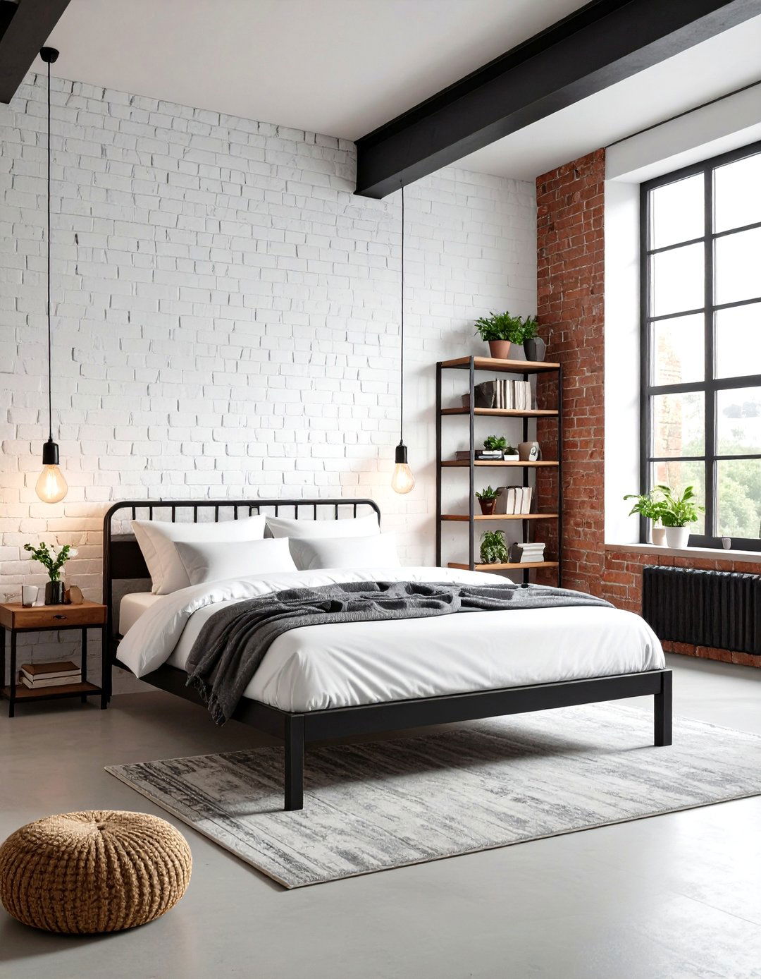 Small White Bedroom Industrial Modern Loft - 20 Small White Bedroom Ideas