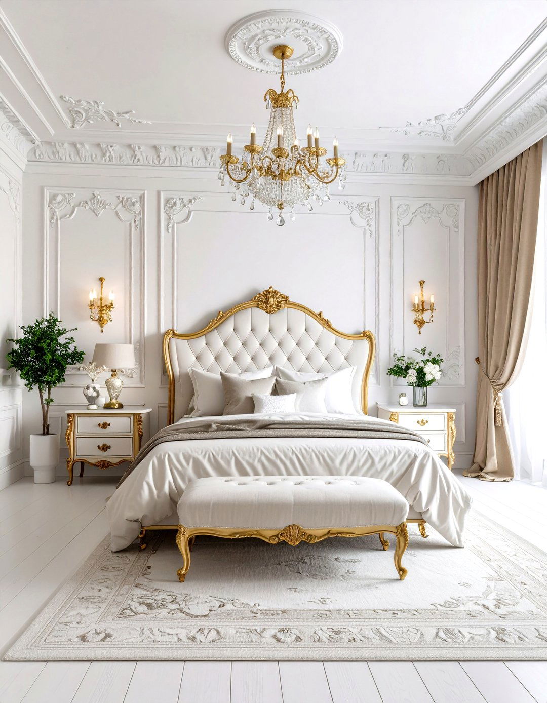 Small White Bedroom Parisian Apartment Elegance - 20 Small White Bedroom Ideas