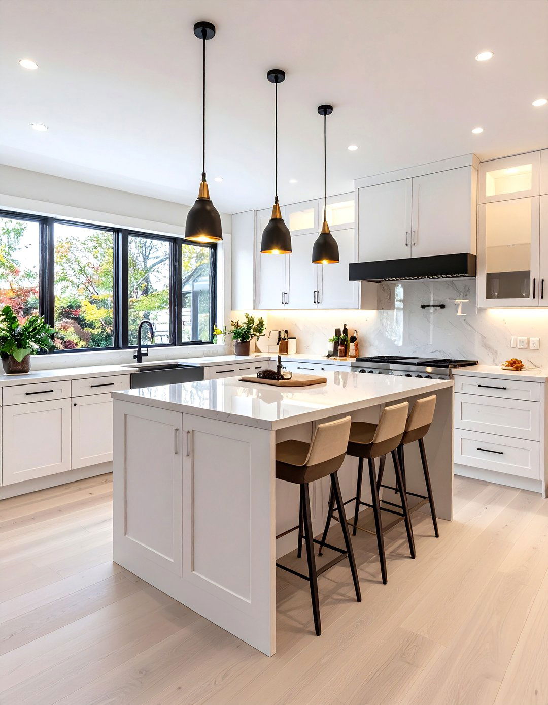 Small White Kitchen with Space Maximizing Galley Layout - 20 White Kitchen Ideas