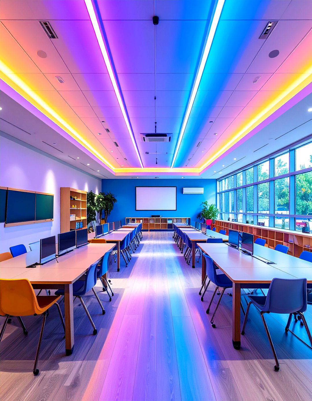Smart Color Changing Classroom Lighting Systems - 20 Classroom Lighting Ideas
