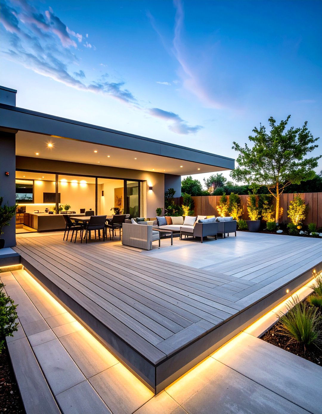 Smart Concrete Deck with Technology Integration - 20 Concrete Deck Ideas