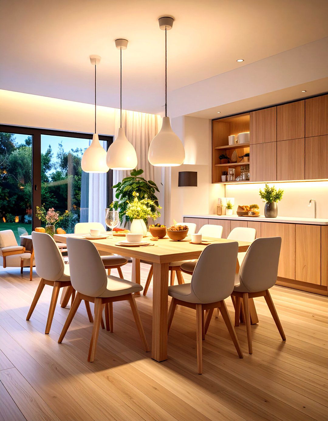 Smart Dimmable LED System for Flexible Mood - 20 Dining Room Lighting Ideas
