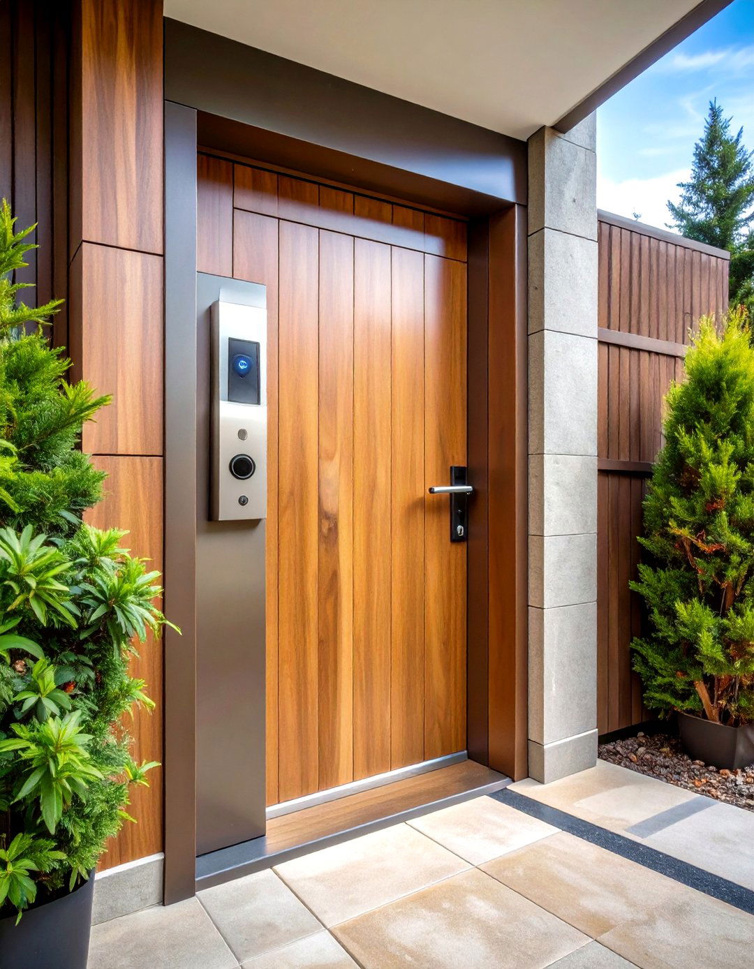 Smart Doorbell Blends Tech with Front Door Decor - 20 Front Door Decor Ideas