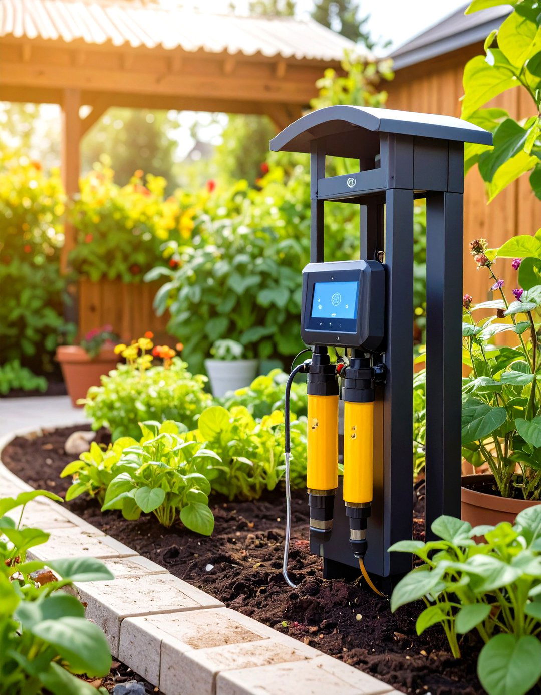 Smart Drip Irrigation Keeps a Small Garden Low Maintenance - 20 Modern Small Garden Ideas