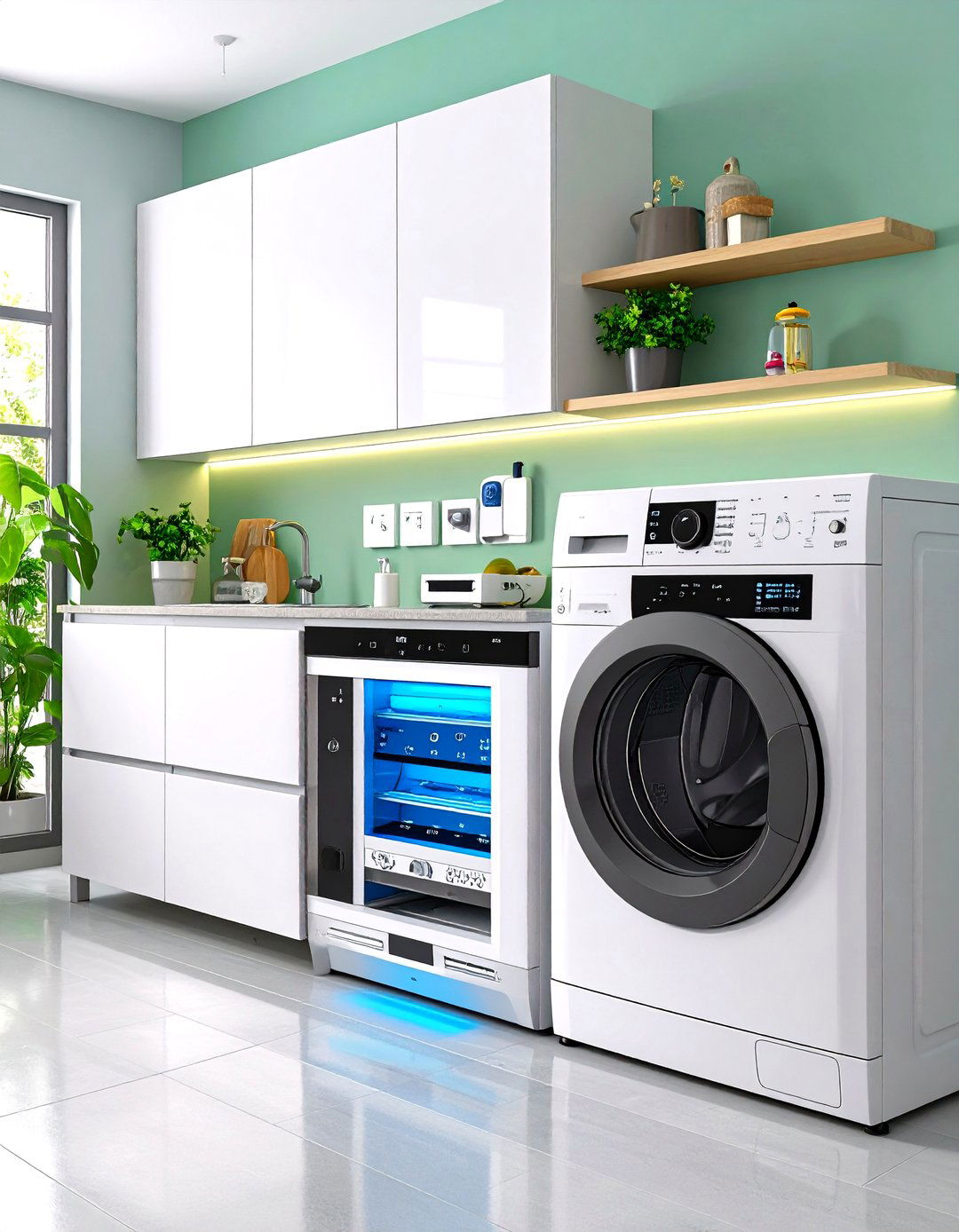 Smart Garage Laundry Sensors Prevent Floods and Fires - 20 Garage Laundry Room Ideas