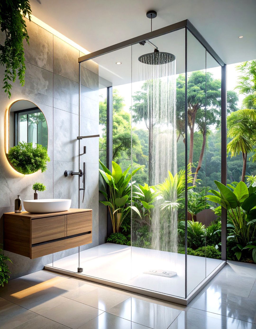 Smart Glass Switchable Panel - 20 Half-wall Shower Ideas