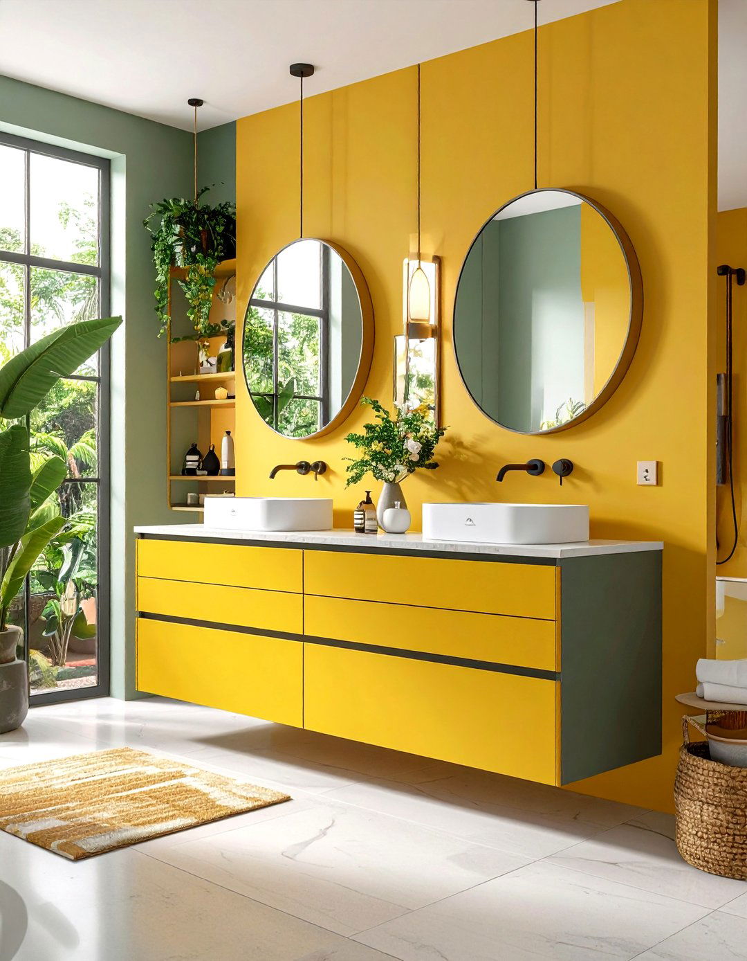 Smart Gray Vanity Maximizes Storage with Tech Savvy Drawers - 20 Grey Bathroom Vanity Design Ideas