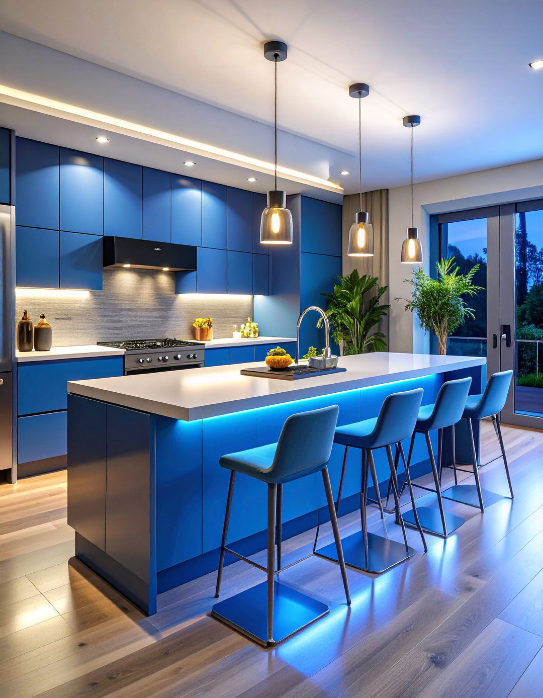 Smart Kitchen Island with Integrated Technology and Charging Stations - 20 Kitchen Island Ideas With Seating