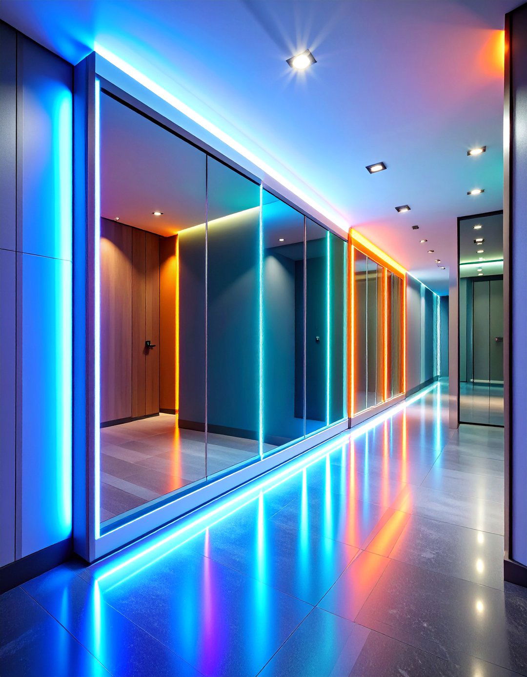 Smart LED Backlit Hallway Mirror - 20 hallway mirror ideas