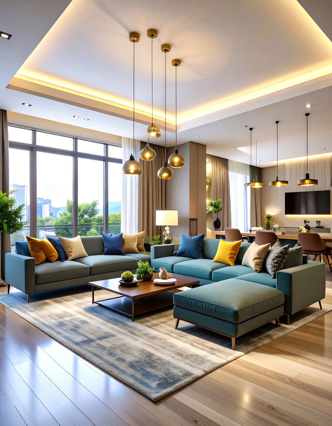 Smart Lighting Condo Living Room Setup - 20 Condo Living Room Ideas