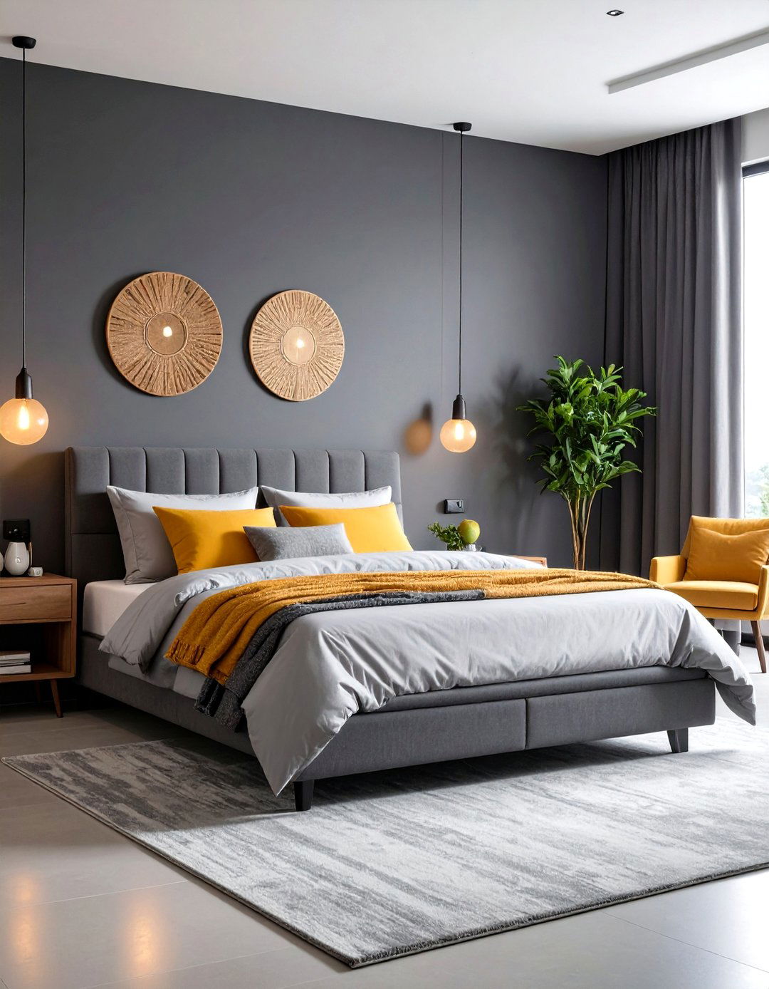 Smart Lighting Controls for Effortless Ambience - 20 Dark Grey Bedroom Ideas