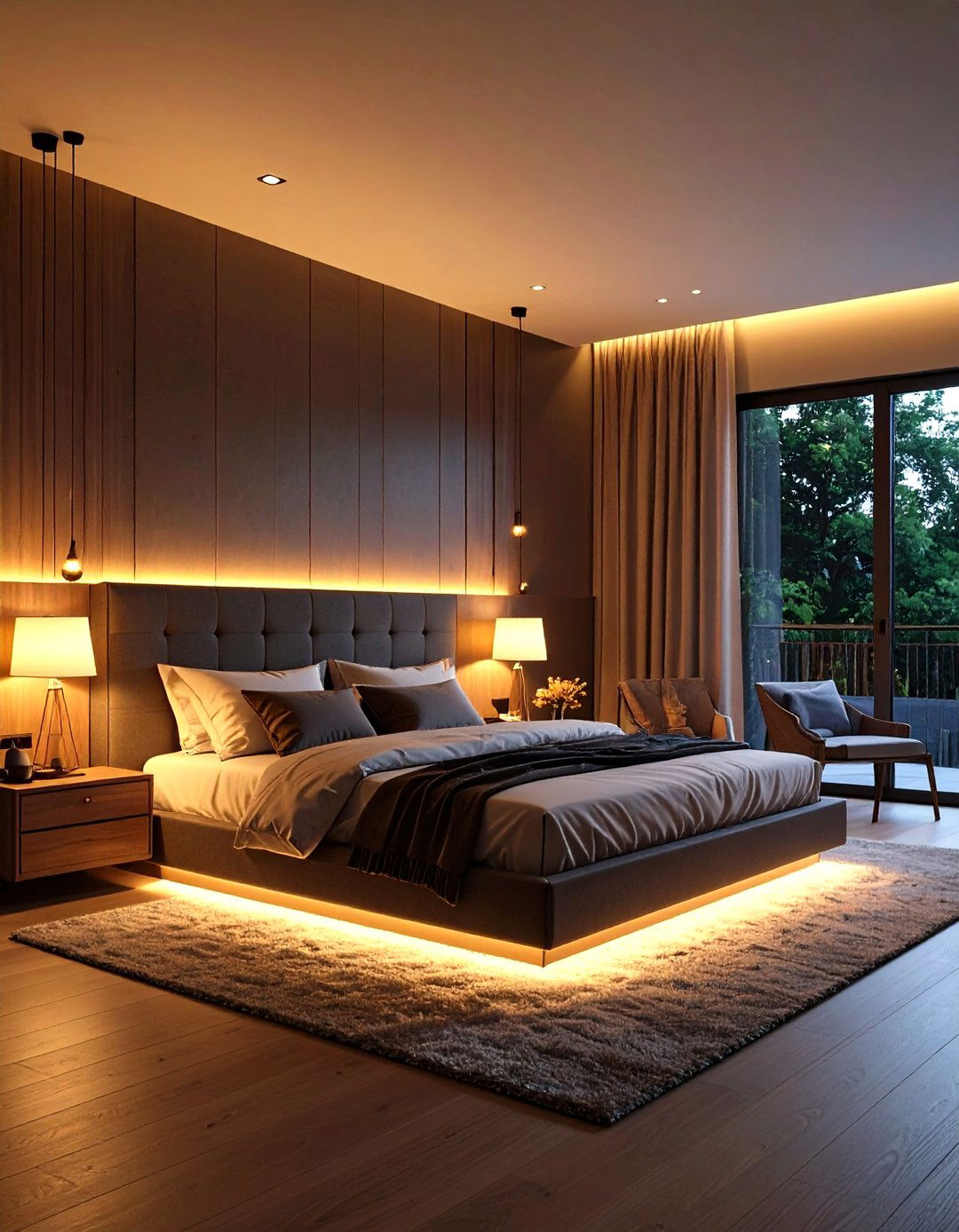 Smart Lighting Controls for Effortless Mood Shifts - 20 Dark Bedroom Ideas