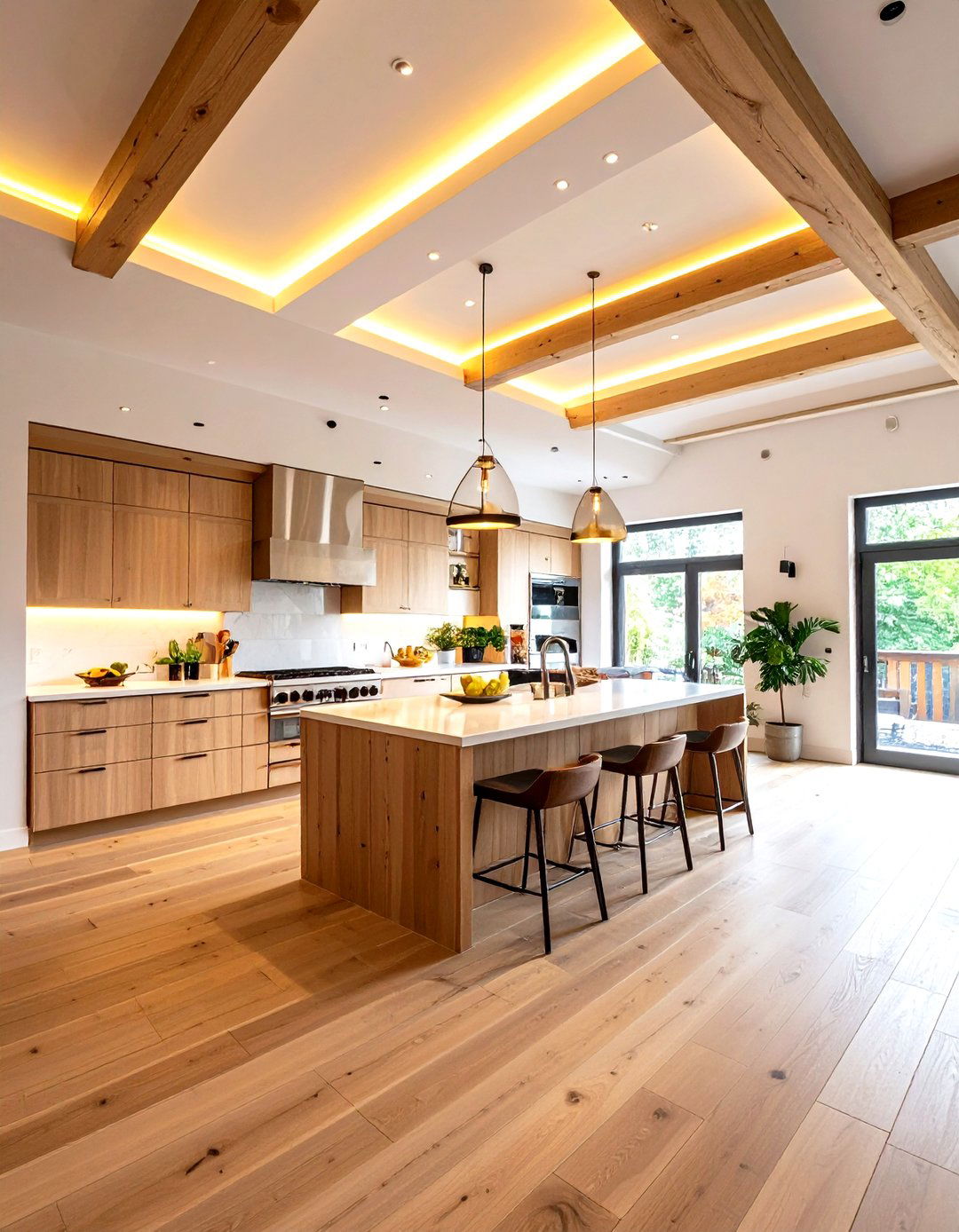 Smart Lighting Integration - 20 Vaulted Ceiling Kitchen Ideas