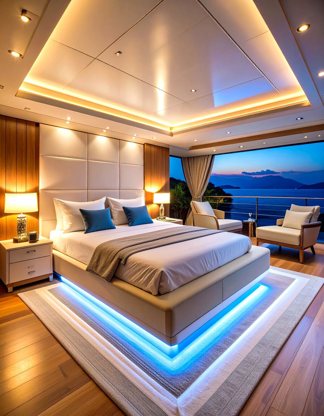 Smart Lit Yacht Bedroom Retreat - 20 yacht bedroom ideas