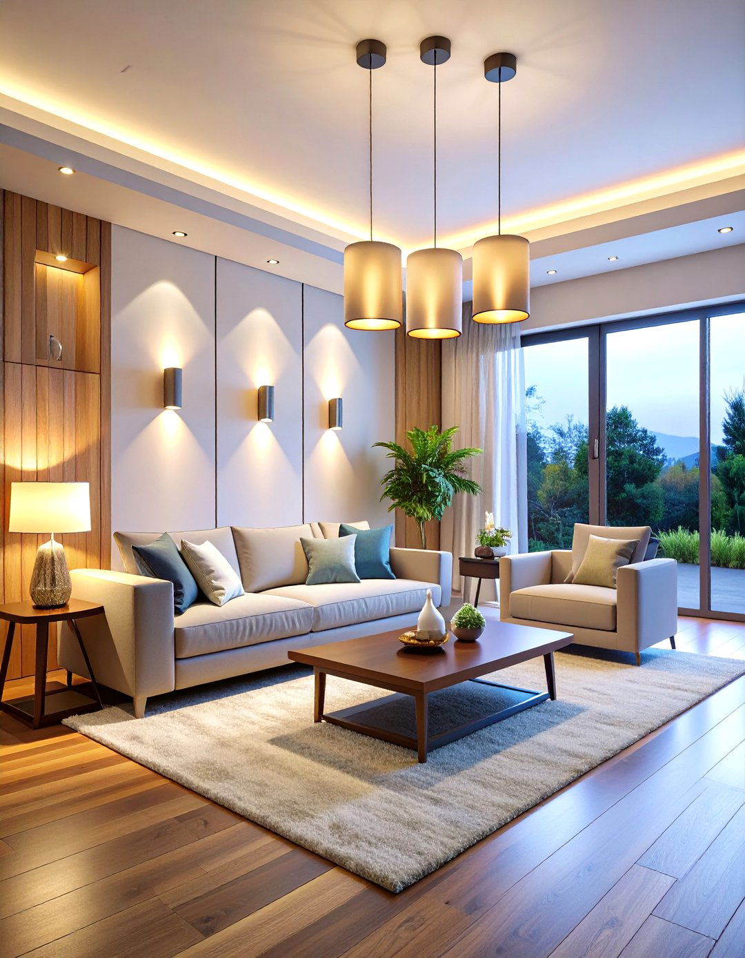Smart Living Room Wall Lighting Ideas with Voice Control Integration - 20 Living Room Wall Lighting Ideas