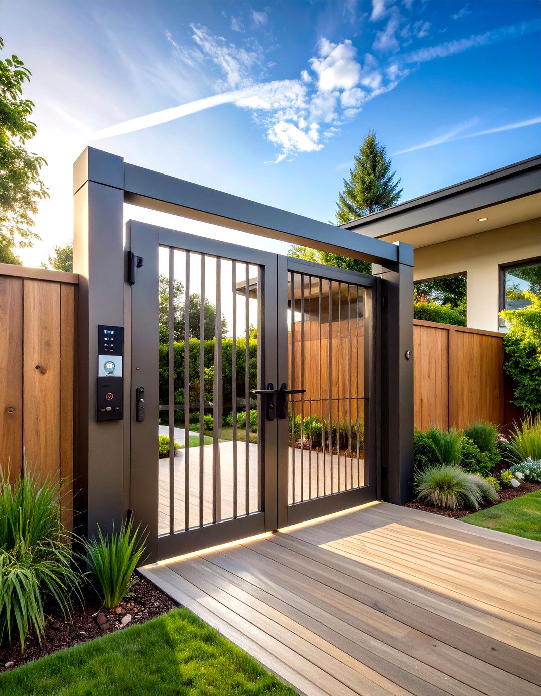 Smart Lock Deck Gate Embraces Keyless Convenience - 20 Deck Gate Ideas