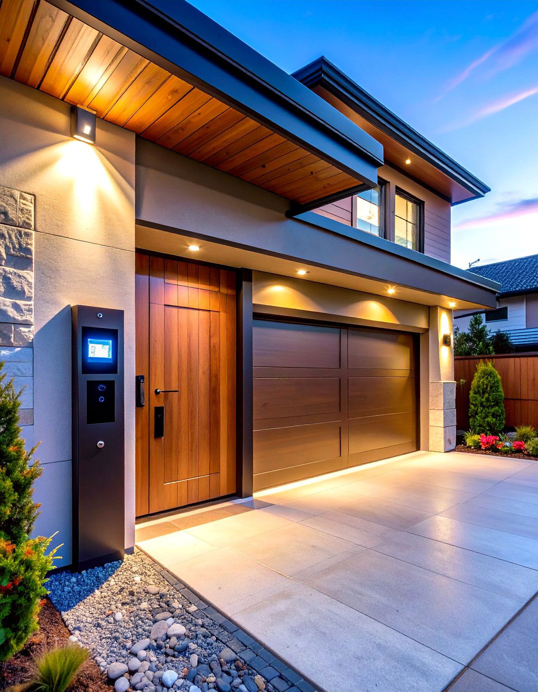 Smart Lock Security at the Garage Entryway - 20 Garage Entryway Ideas